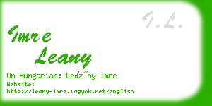 imre leany business card